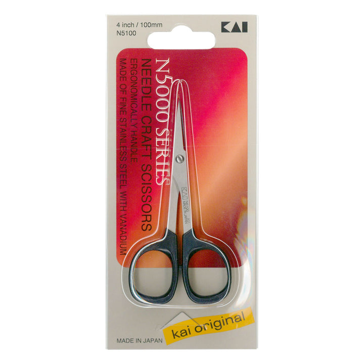 Kai 4-inch needlecraft scissors with sharp pointed blades for detailed cutting