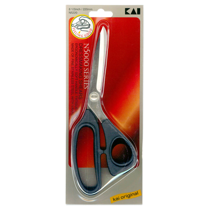 Kai 8.5-inch dressmaker scissors with ergonomic soft handles and stainless-steel blades