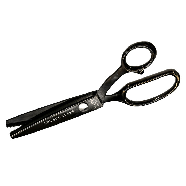 LDH Midnight Edition 9-inch pinking shears with matte black electroplated finish