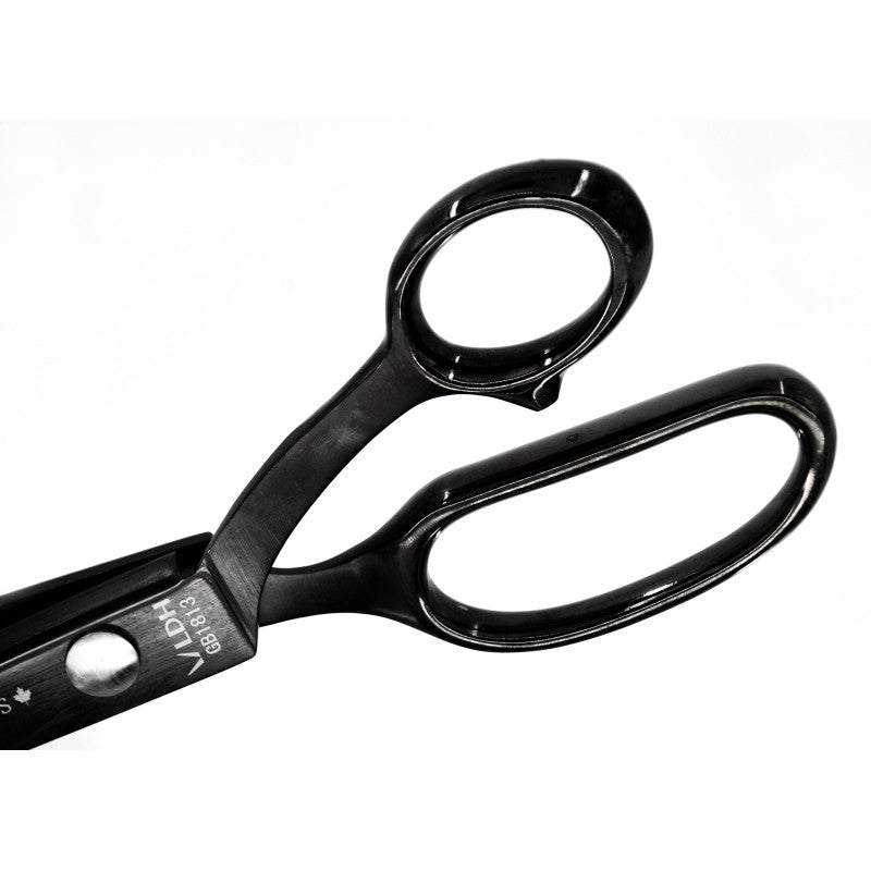 LDH Midnight Edition 9-inch pinking shears with matte black electroplated finish