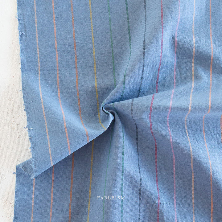 Cotton Woven - Lucky Loom - Skinny Stripe in Luna
