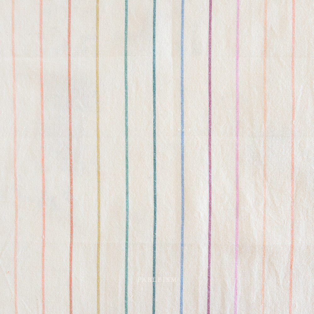 Cotton Woven - Lucky Loom - Skinny Stripe in Rainbow