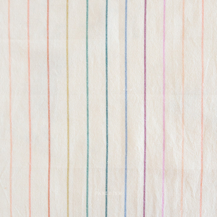 Cotton Woven - Lucky Loom - Skinny Stripe in Rainbow