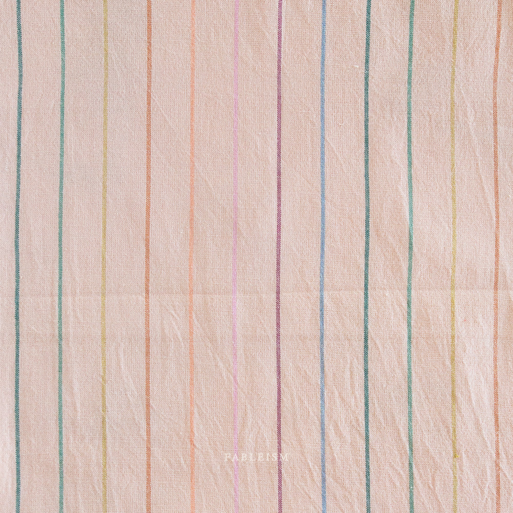 Cotton Woven - Lucky Loom - Skinny Stripe in Shell