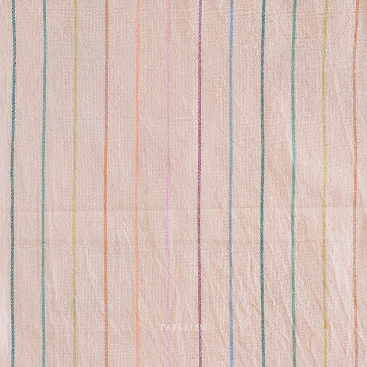 Cotton Woven - Lucky Loom - Skinny Stripe in Shell