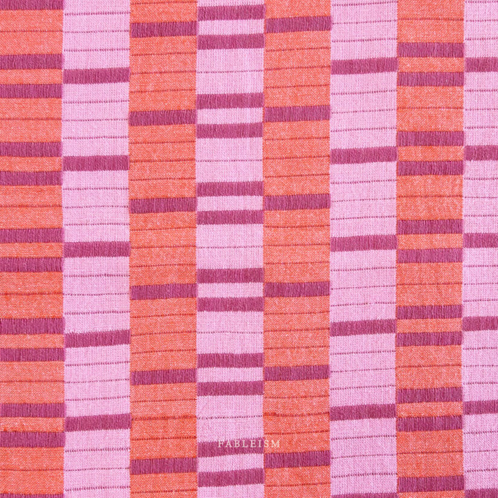 Cotton Woven - Lucky Loom - Southwest Stripe in Berry