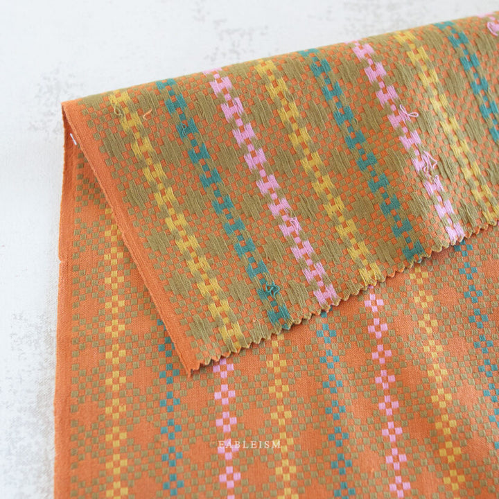 Cotton Woven - Lucky Loom - Mosaic in Amaretto