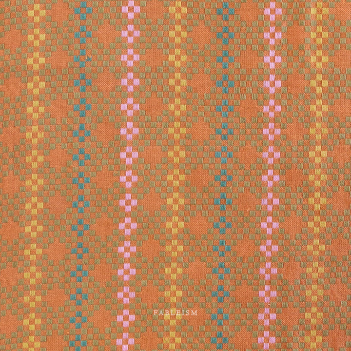 Cotton Woven - Lucky Loom - Mosaic in Amaretto