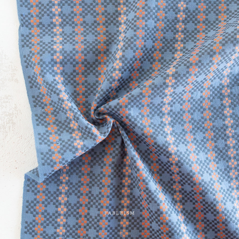 Cotton Woven - Lucky Loom - Mosaic in Blue
