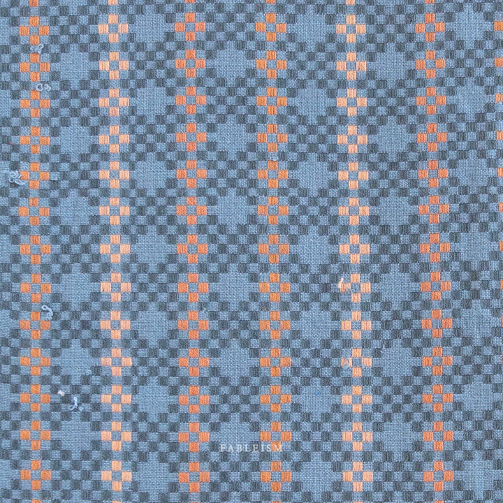 Cotton Woven - Lucky Loom - Mosaic in Blue