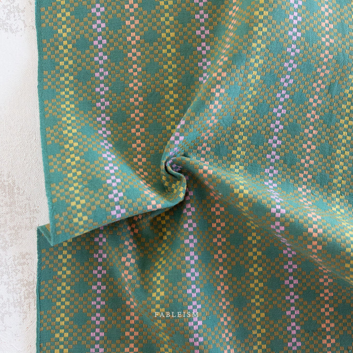 Cotton Woven - Lucky Loom - Mosaic in Melon
