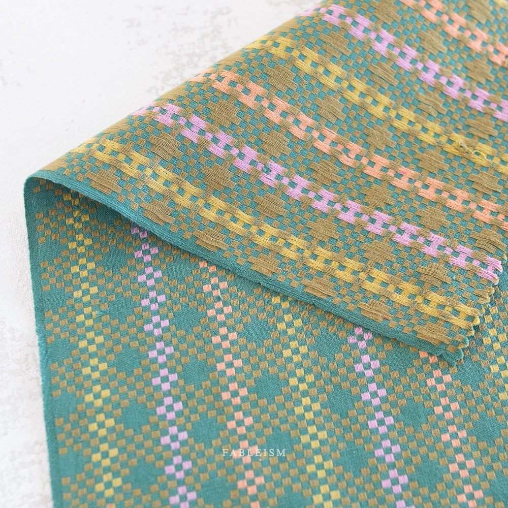 Cotton Woven - Lucky Loom - Mosaic in Melon