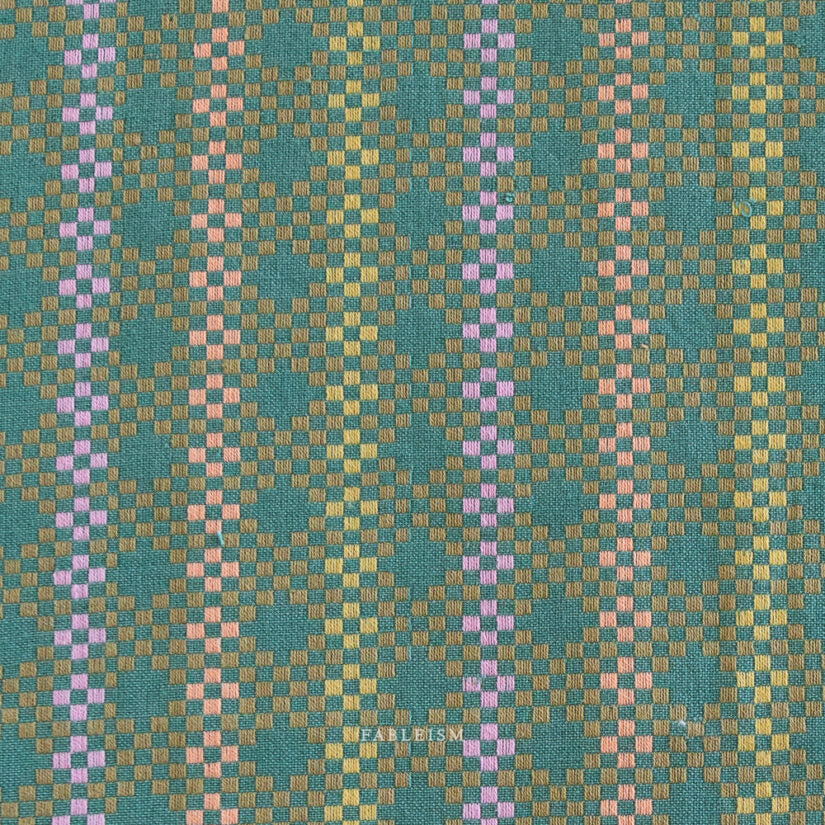 Cotton Woven - Lucky Loom - Mosaic in Melon