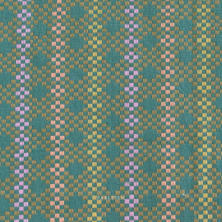 Cotton Woven - Lucky Loom - Mosaic in Melon