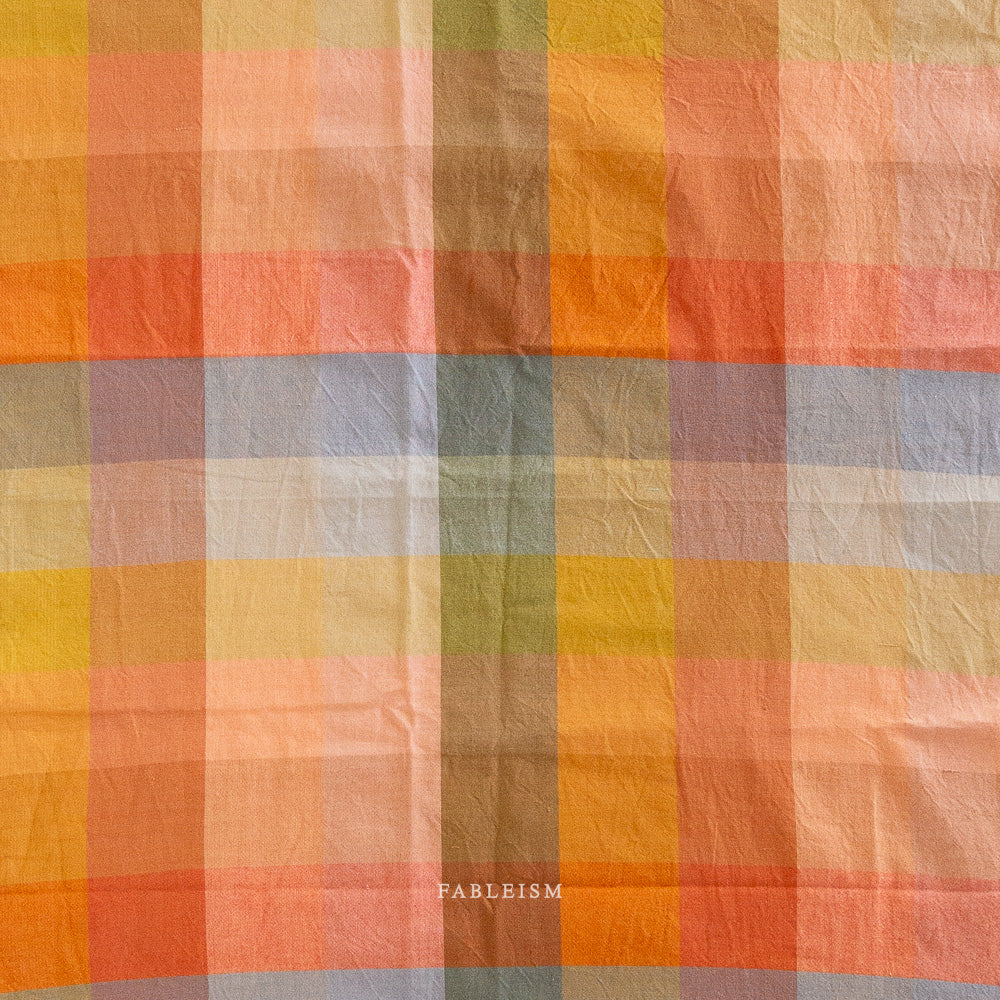 Cotton Woven - Lumiere Happy Checkers in Retro