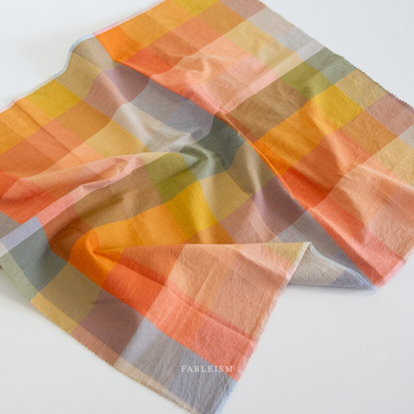 Cotton Woven - Lumiere Happy Checkers in Retro