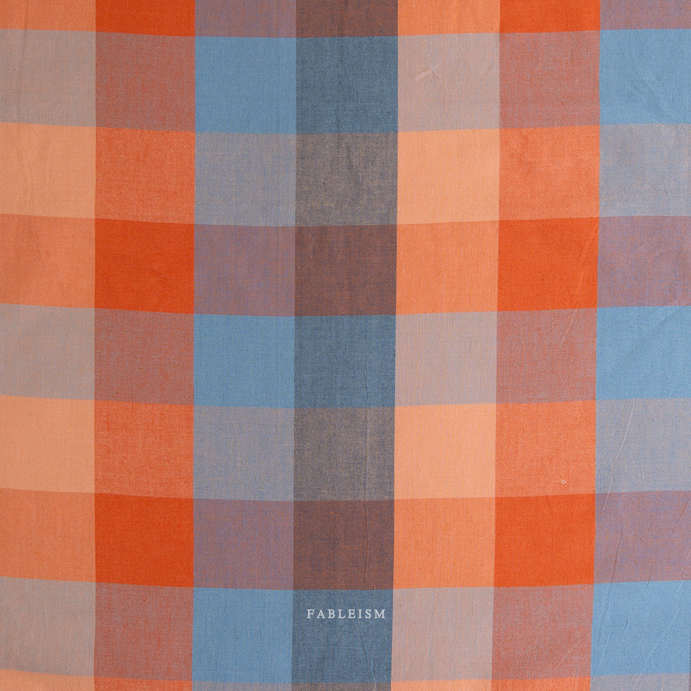 Cotton Woven - Lumiere Happy Checkers in Sailor