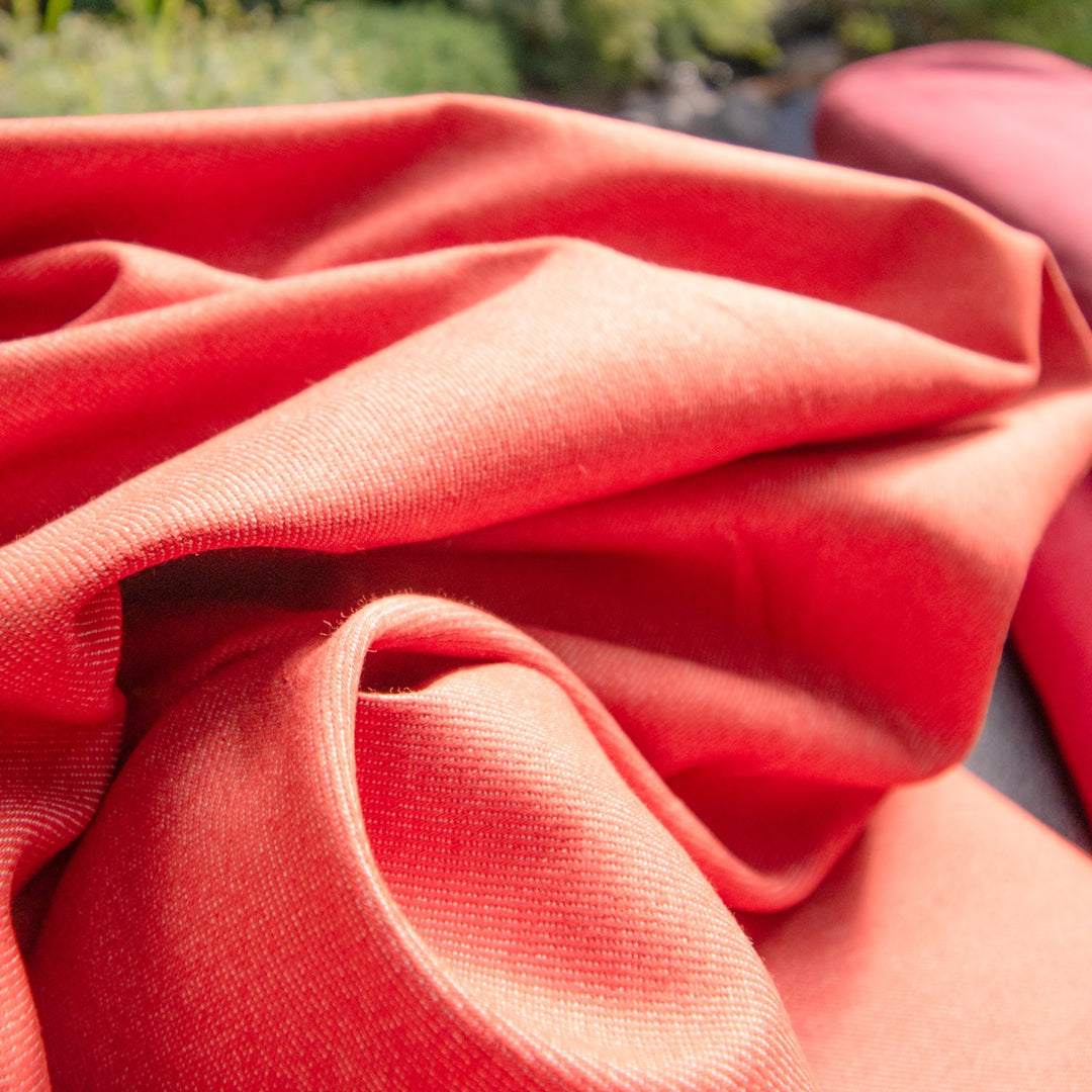Terra Cotta Oeko-Tex Certified Stretch Denim Fabric - 98% Cotton 2% Spandex, 58-Inch Wide for Sustainable Fashion Sewing