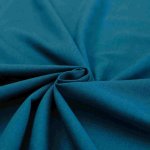 Teal laundered linen fabric, pre-washed for softness and elegant drape


