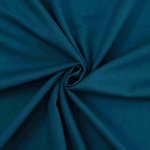 Teal laundered linen fabric, pre-washed for softness and elegant drape

