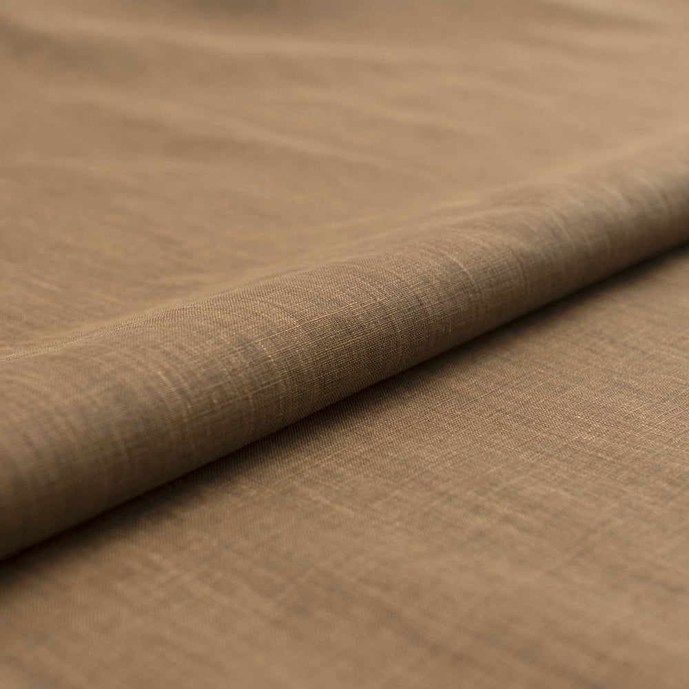 Milk Chocolate 100% linen fabric for sewing