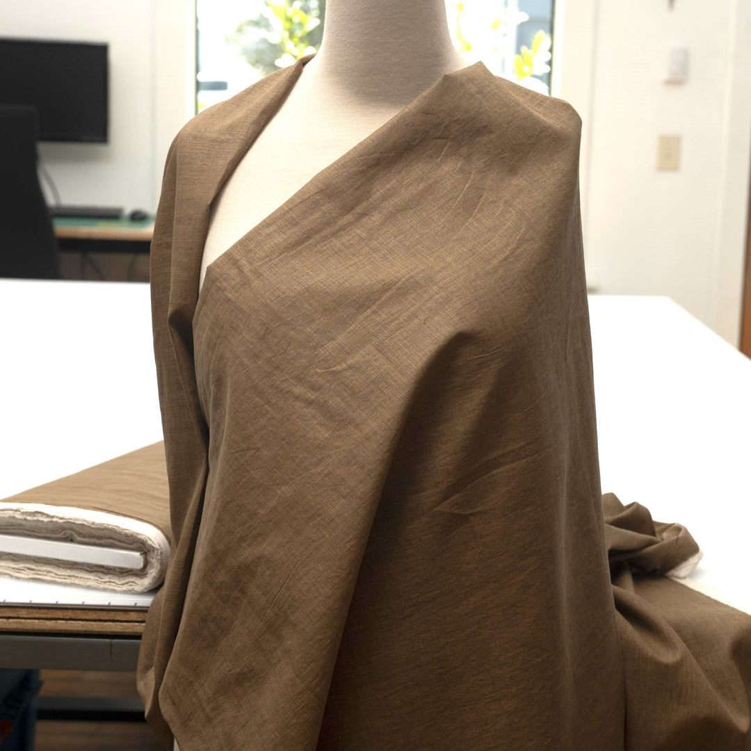 Milk Chocolate 100% linen fabric for sewing