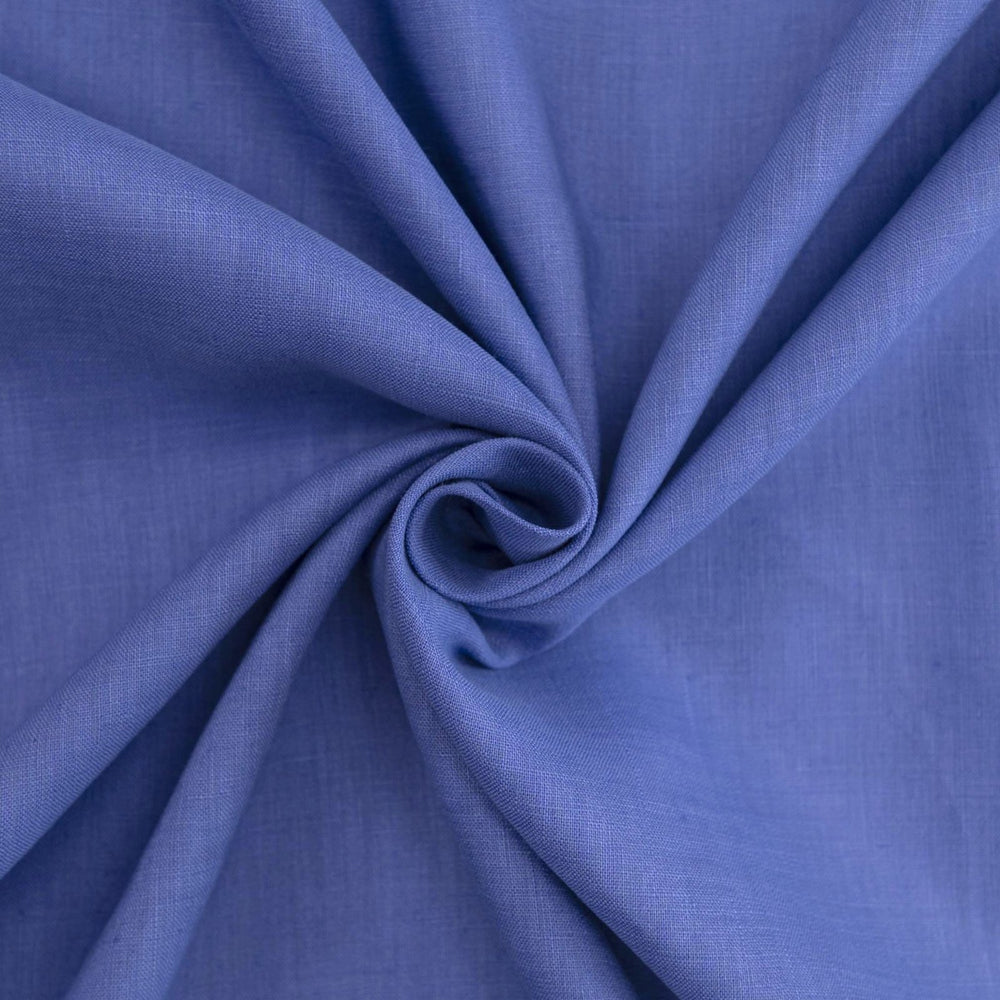 Linen fabric in soft purple lilac – 100% linen, 48 inches wide, breathable with elegant drape, ideal for dresses, skirts, and blouses