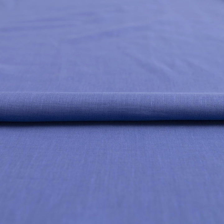 Linen fabric in soft purple lilac – 100% linen, 48 inches wide, breathable with elegant drape, ideal for dresses, skirts, and blouses