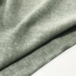 Linen rayon yarn dyed fabric in sage green with lightweight texture and soft drape, ideal for sewing tops, dresses, and layering garments.

