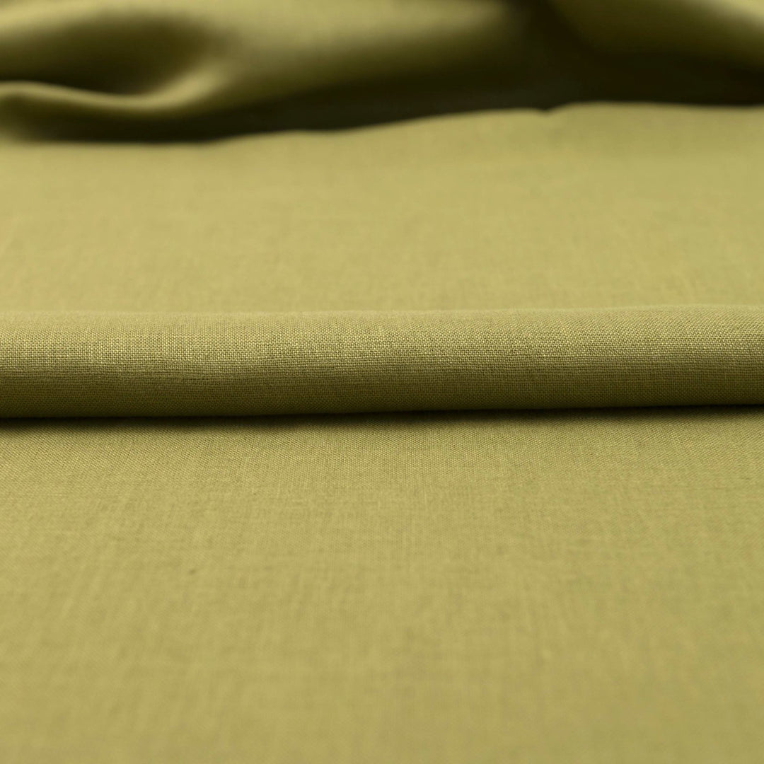 Celadon shirt-weight linen fabric for summer dresses and blouses