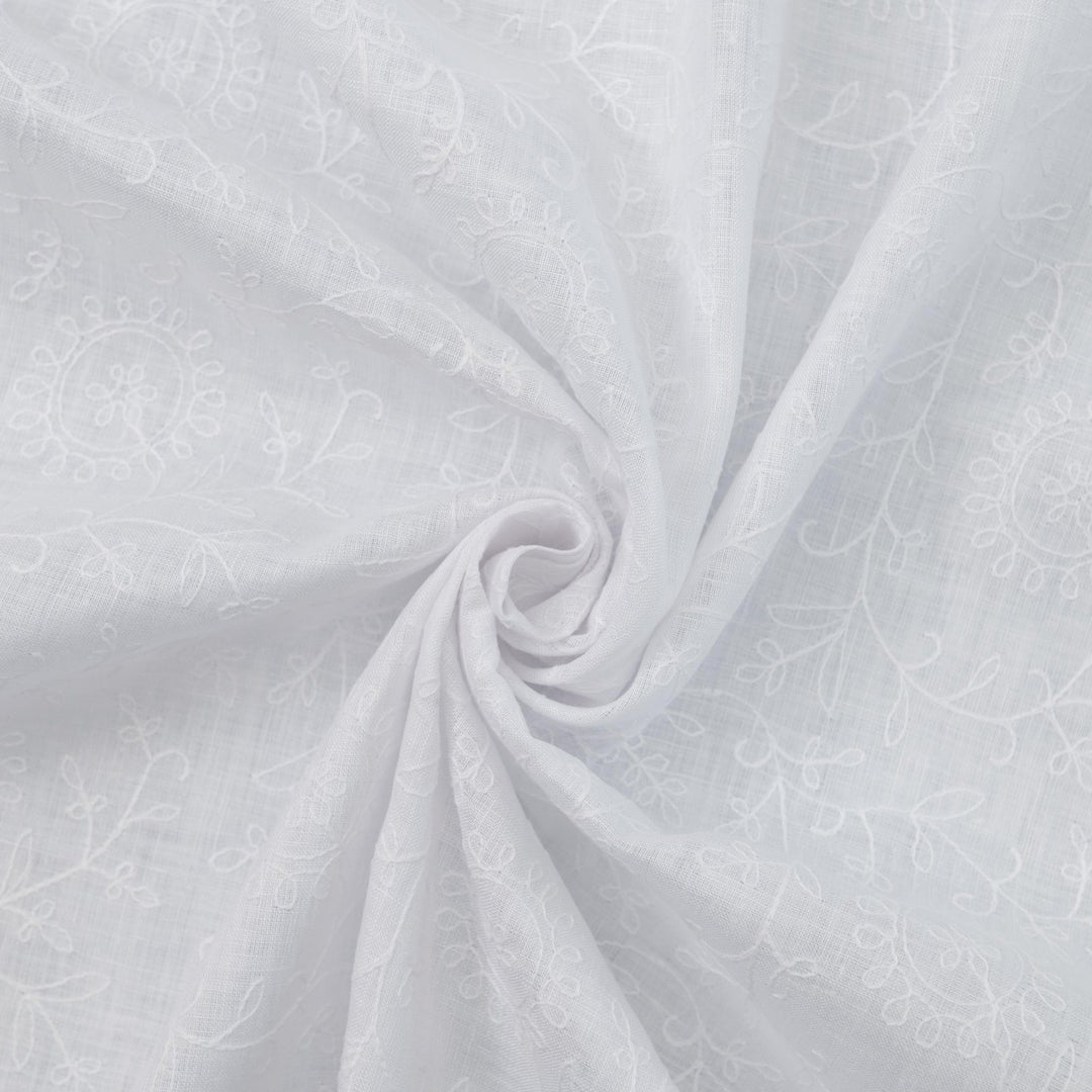 Delicate embroidered linen for minimalist sewing projects