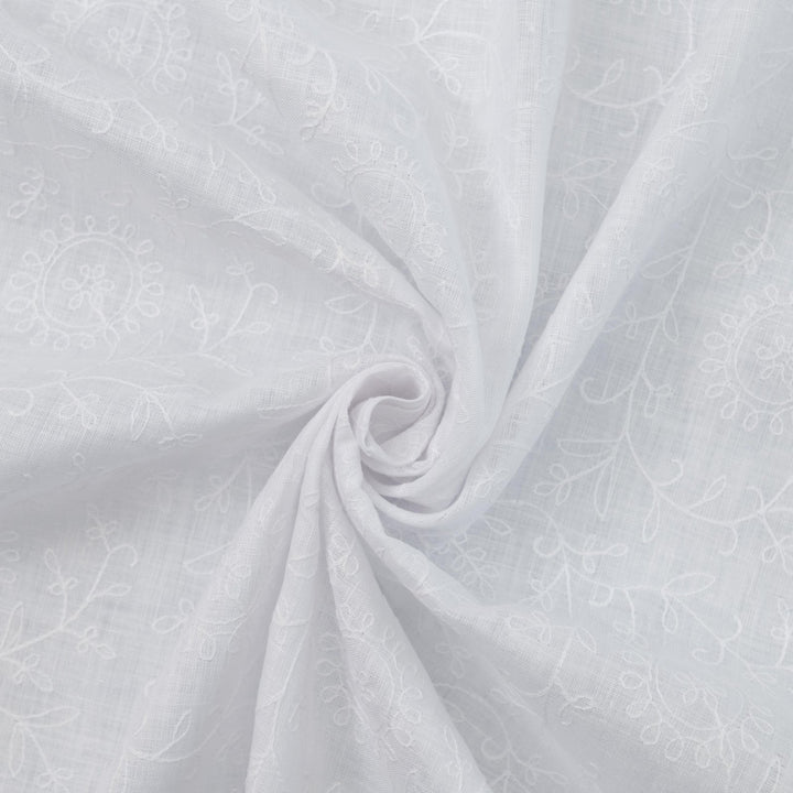 Delicate embroidered linen for minimalist sewing projects