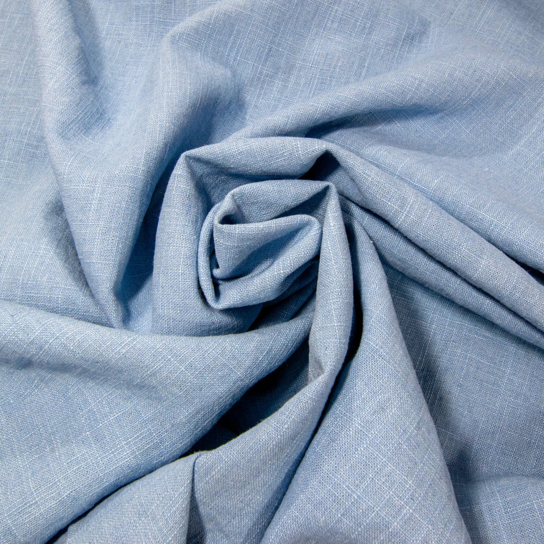 "Linen Cotton Blend Spring Green – Mid-weight 55% linen and 45% cotton fabric, ideal for blazers, pants, and dresses"

