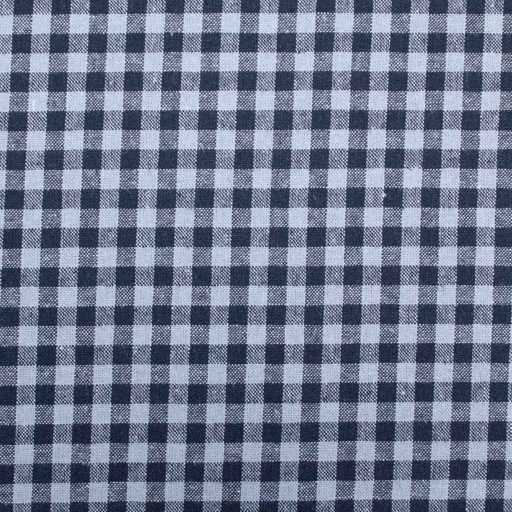 Linen Cotton Yarn Dye - Denim Gingham