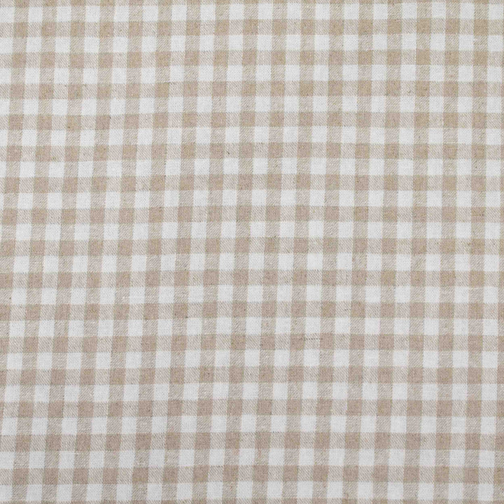 Linen Cotton Yarn Dye - Natural Gingham