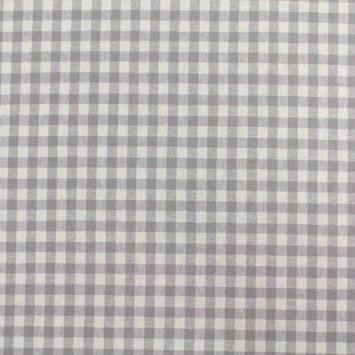Linen Cotton Yarn Dye - Steel Gingham