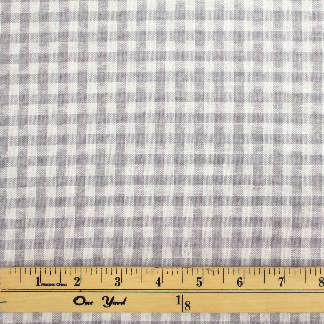 Linen Cotton Yarn Dye - Steel Gingham