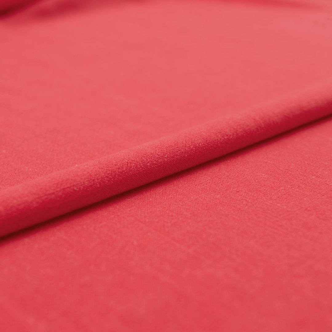 Coral linen-rayon blend fabric for summer dresses and blouses