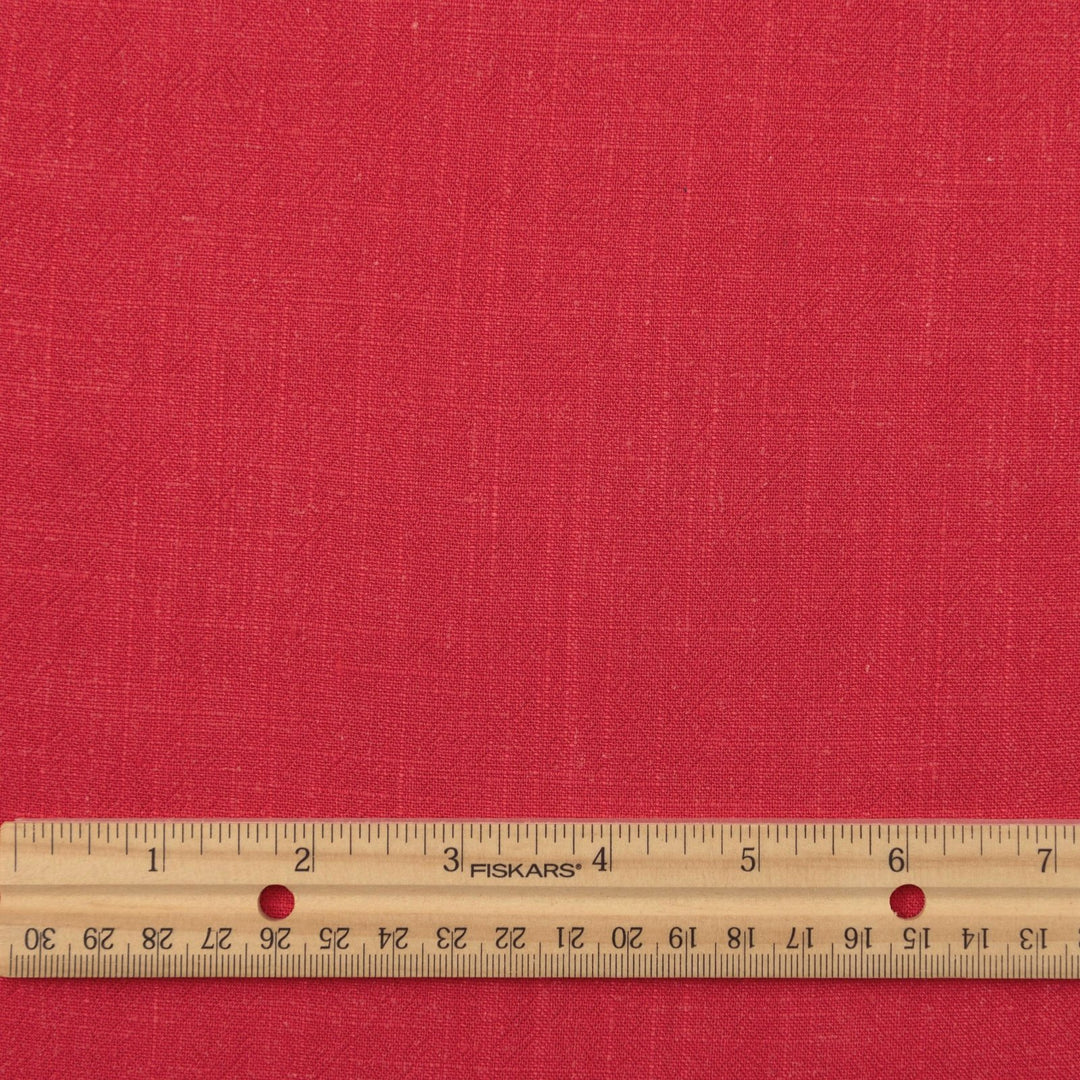 Coral linen-rayon blend fabric for summer dresses and blouses