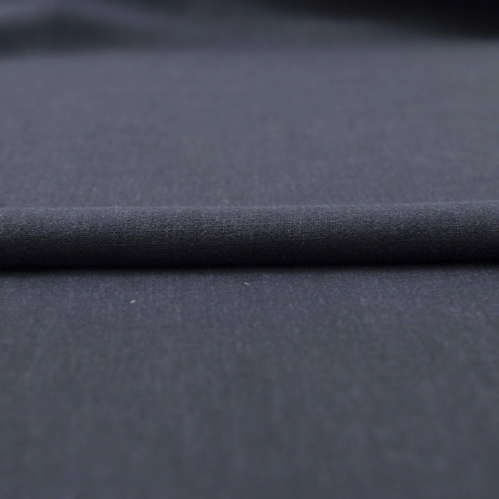 Navy linen-rayon blend fabric for tailored dresses and blouses