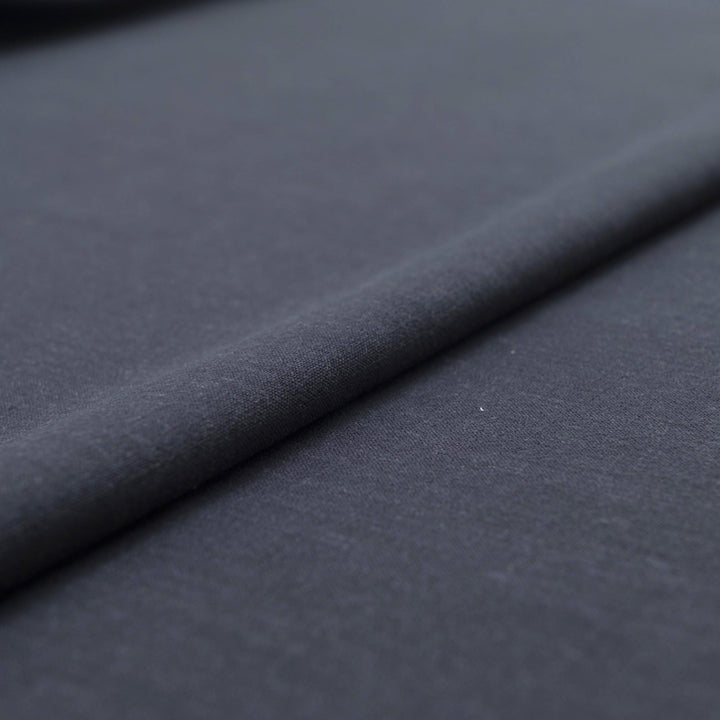 Navy linen-rayon blend fabric for tailored dresses and blouses