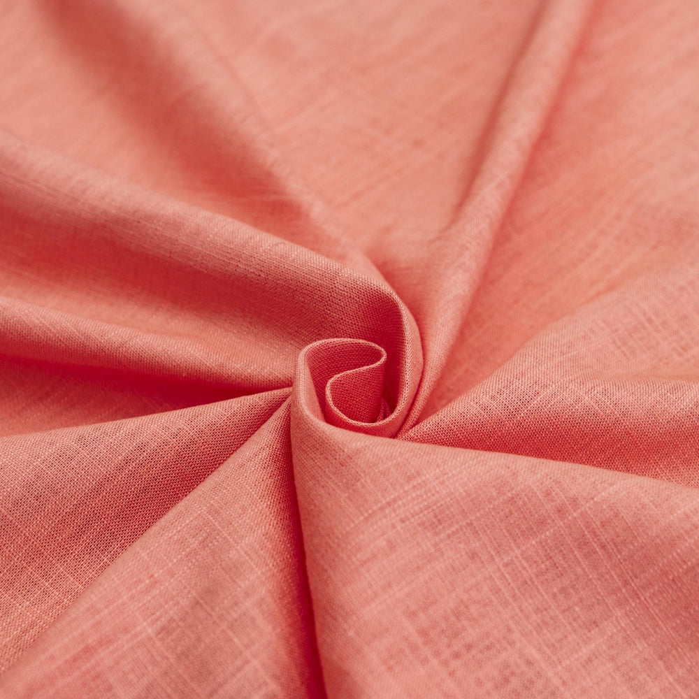 Linen and rayon blend fabric – Peach Woven, 54 inches wide, lightweight with soft drape, perfect for dresses, shirts, and loose pants