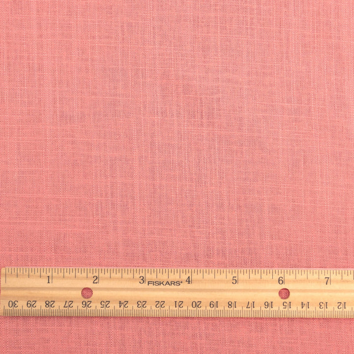 Linen and rayon blend fabric – Peach Woven, 54 inches wide, lightweight with soft drape, perfect for dresses, shirts, and loose pants