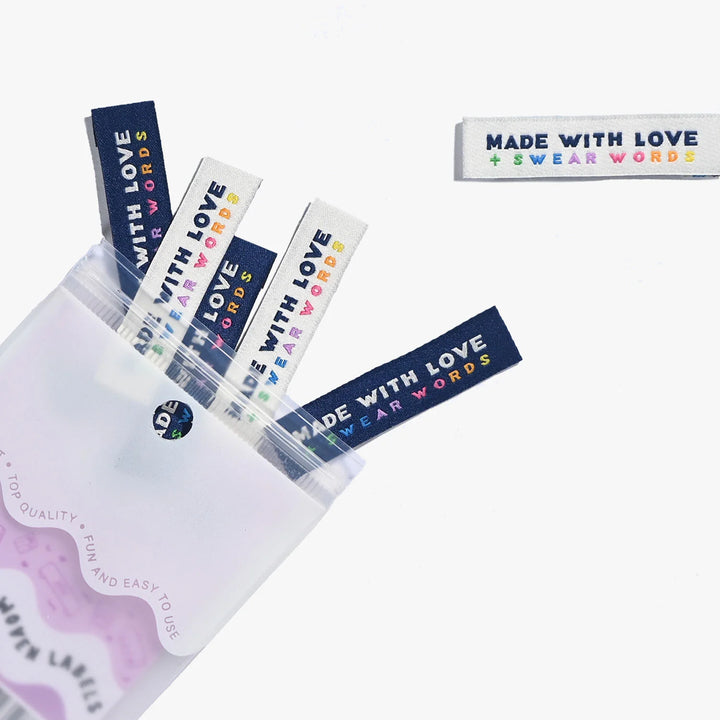 Kylie and the Machine Garment Labels - Made with Love + Swear Words