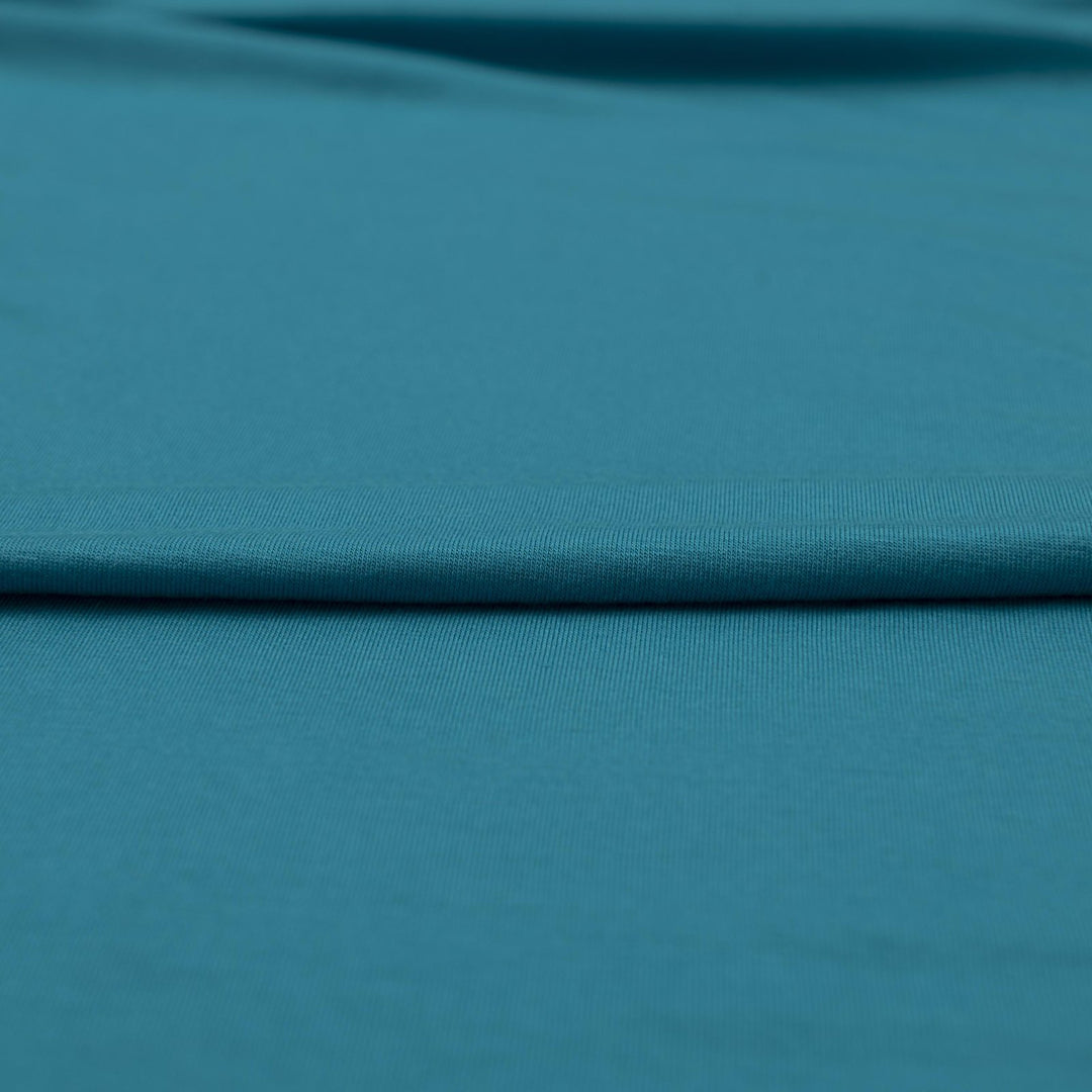 Ocean Blue Modal Jersey Knit - Ultra-Soft Stretchy Fabric for Sewing