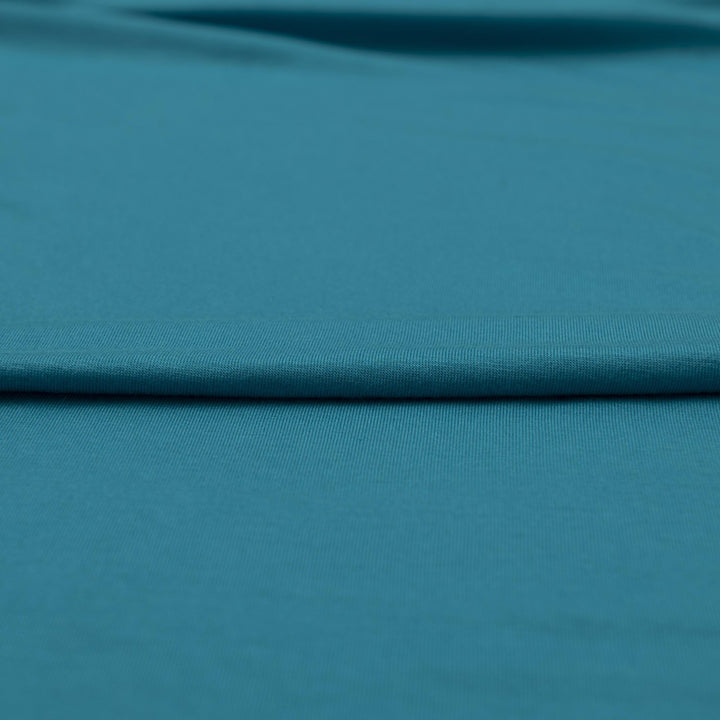 Ocean Blue Modal Jersey Knit - Ultra-Soft Stretchy Fabric for Sewing