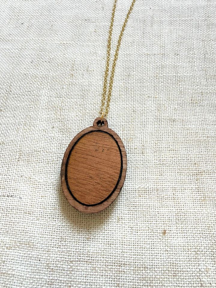 Embroidered Necklace Kit - Moth