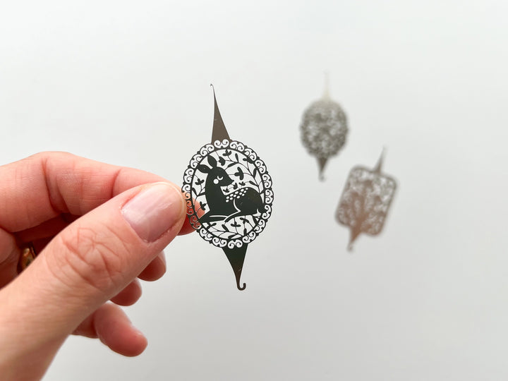 Needle Threader For Embroidery, Cross Stitch, Sewing - Deer, Bird, and Mushroom