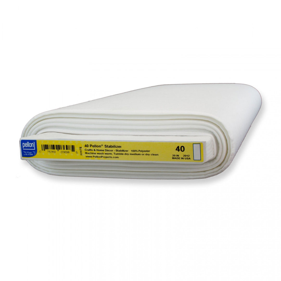 Pellon® Sew-In Stabilizer, Mid-Weight Non-Woven 20" x 30 Yds White