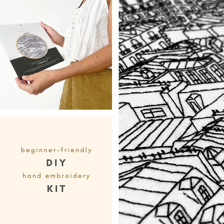 Embroidery Kit - Rooftops of Paris